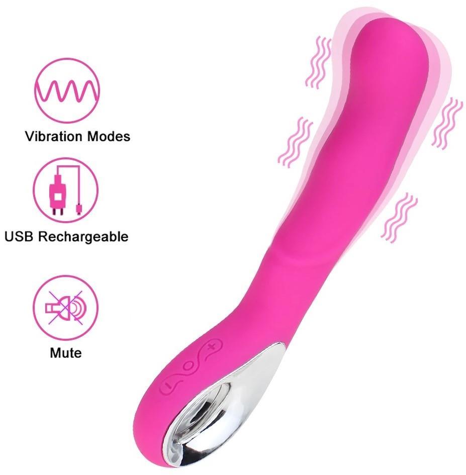 Usb Şarjlı G Noktası Uyarıcılı 12 Farklı Güçlü Titreşim Medikal Silikon Dokuda Orgazm Zevk Vibratörü
