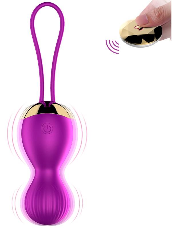Usb Şarjlı Kegel Egzersiz Vajina Zevk Topu Uzaktan Kumandalı 7 Titreşim Fonksiyonlu Orgazm Vibratör