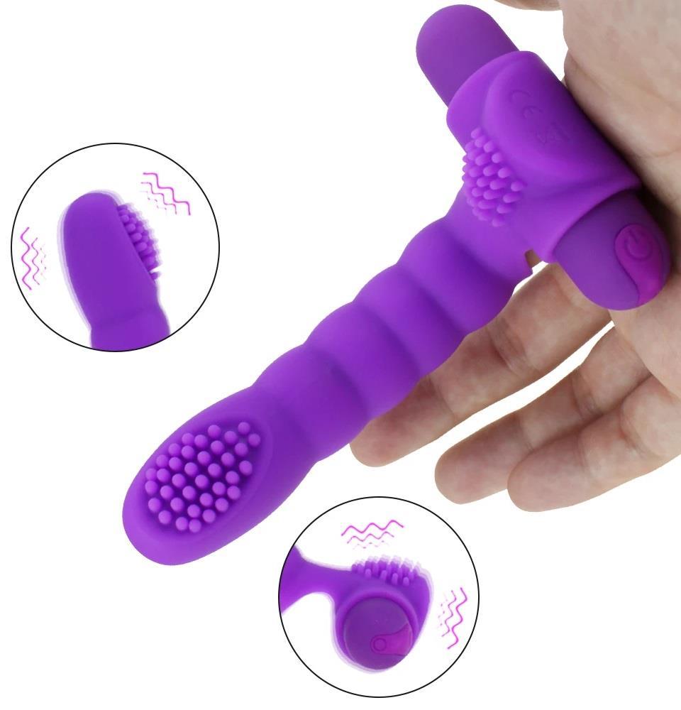 Usb Şarjlı Soft Esnek Silikon Doku 10 Farklı Titreşim Klitoris Uyarıcılı Teknolojik Parmak Vibratör