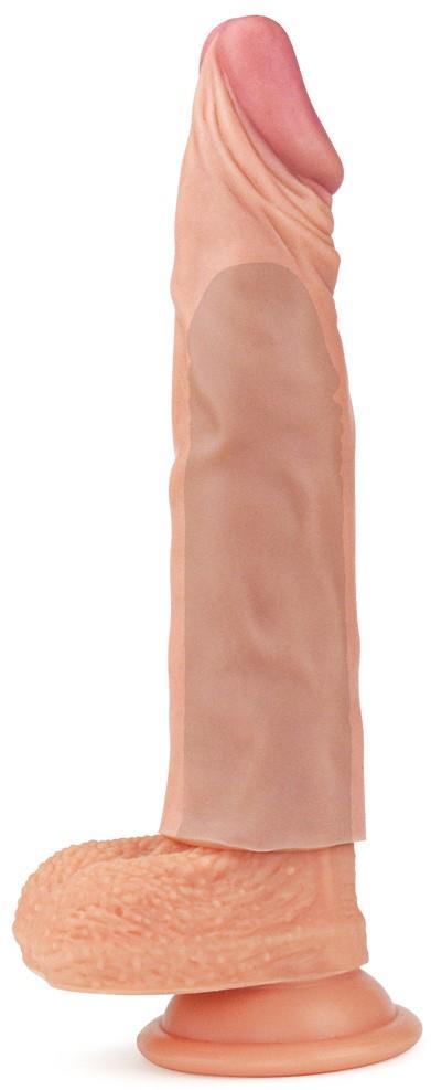 Uzatmalı Yumuşak Et Dokusunda 5 Cm Dolgulu 18.5 Cm Gerçekçi Doku Esnek Realistik Penis Dildo Kılıfı