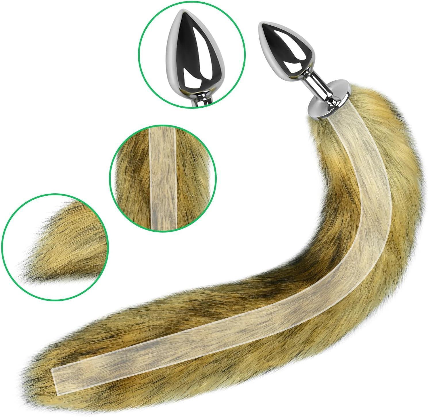 Uzun Kuyruklu Gümüş Metal Büyük Boy 9 Cm Fantezi Anal Açıcı Genişletici Alıştırıcı Anal Tıkaç Plug
