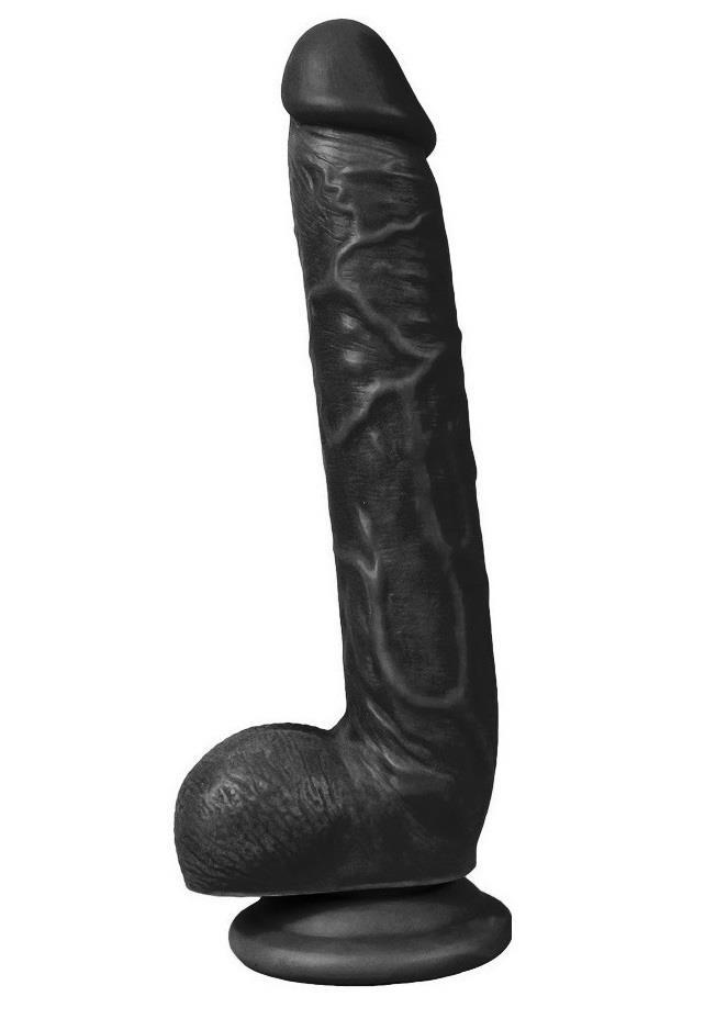 Vantuzlu Testisli 28 Cm Et Dokusunda Birebir Gerçekçi Zenci Realistik Penis Dildo