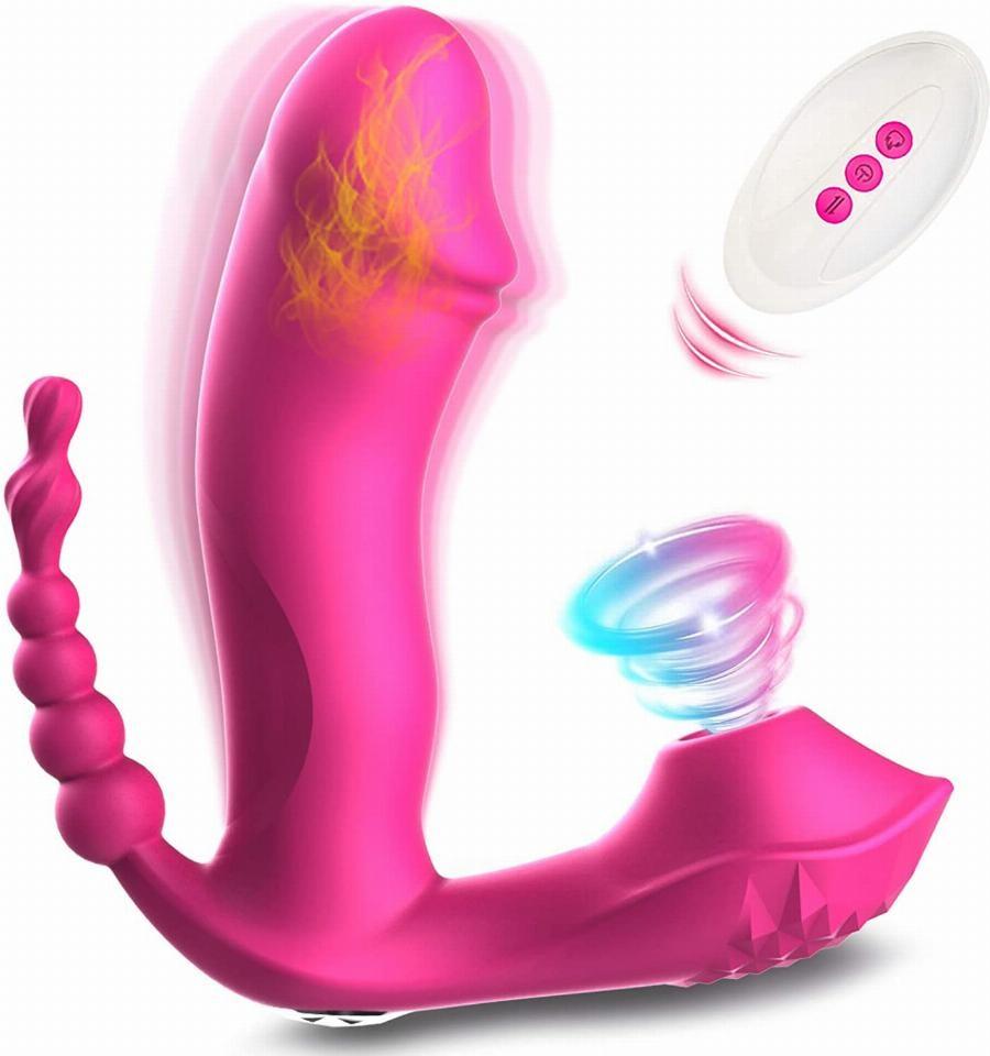 Yüksek Emiş Gücü Isıtmalı Soft Silikon 7 Mod Titreşim Şarjlı Klitoris Uyarıcılı Giyilebilen Vibratör