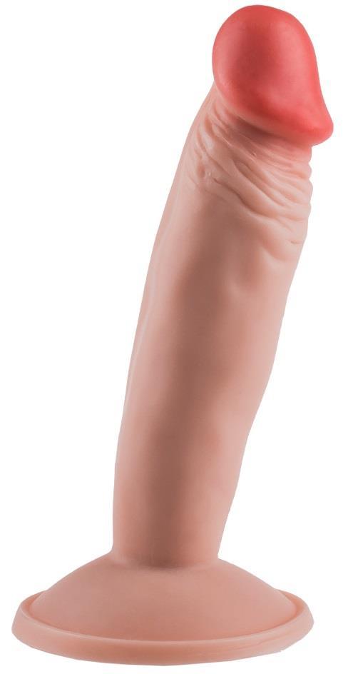 Yumurtalıksız Gerçekçi Dokuda Dildo 16.5 Cm Anal Ve Vajina Kullanılabilen Vantuzlu Realistik Penis