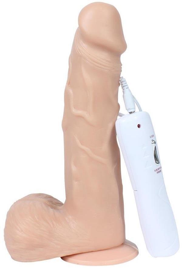 Yumuşak Gerçekçi Dokuda 6 Farklı Titreşimli Dildo Oynar Başlıklı 18.5 Cm Realistik Vibratör Penis