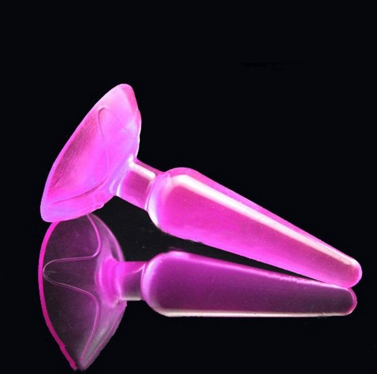 Yumuşak Jel Dokuda Vantuzlu Anal Vajinal Açıcı Genişletici Alıştırıcı Anal Plug ve Tıkaç