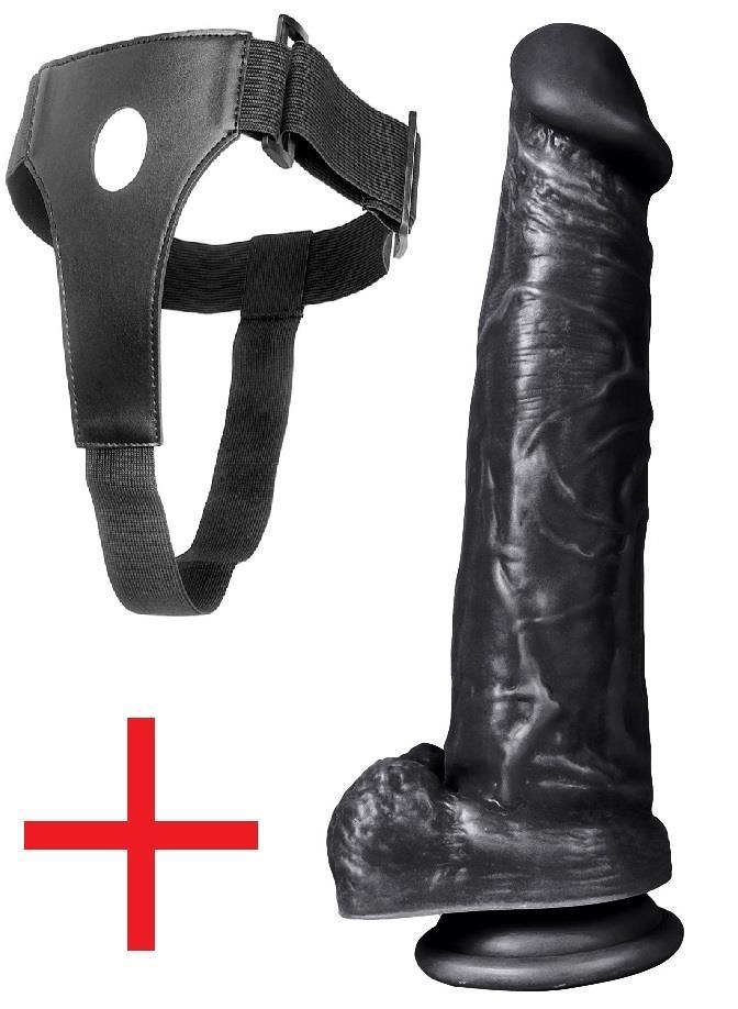 Zenci Kemerli 23 Cm Gerçekçi Doku Hissiyatı Kemerli Takma Penis Realistik Belden Bağlamalı Dildo