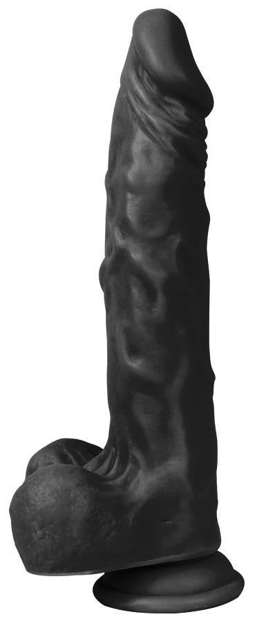 Zenci Penis Et Dokusu Esnek Yapısı 23.5 Cm Gerçekçi Hissiyat Güçlü Vantuzlu Realistik Siyah Dildo